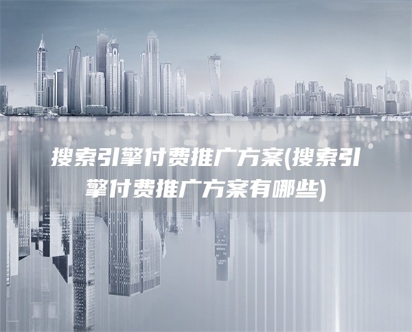 搜索引擎付费推广方案(搜索引擎付费推广方案有哪些)